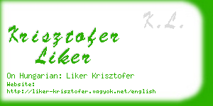 krisztofer liker business card